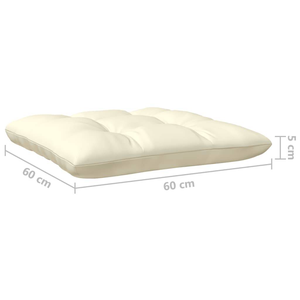 vidaXL Gartensofa 2-Sitzer mit Kissen in Creme Massivholz Kiefer