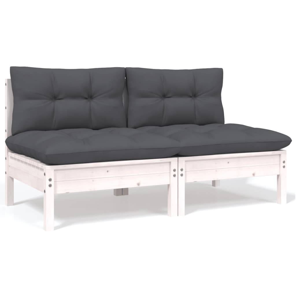 vidaXL 13-tlg. Garten-Lounge-Set mit Anthrazit Kissen Kiefernholz