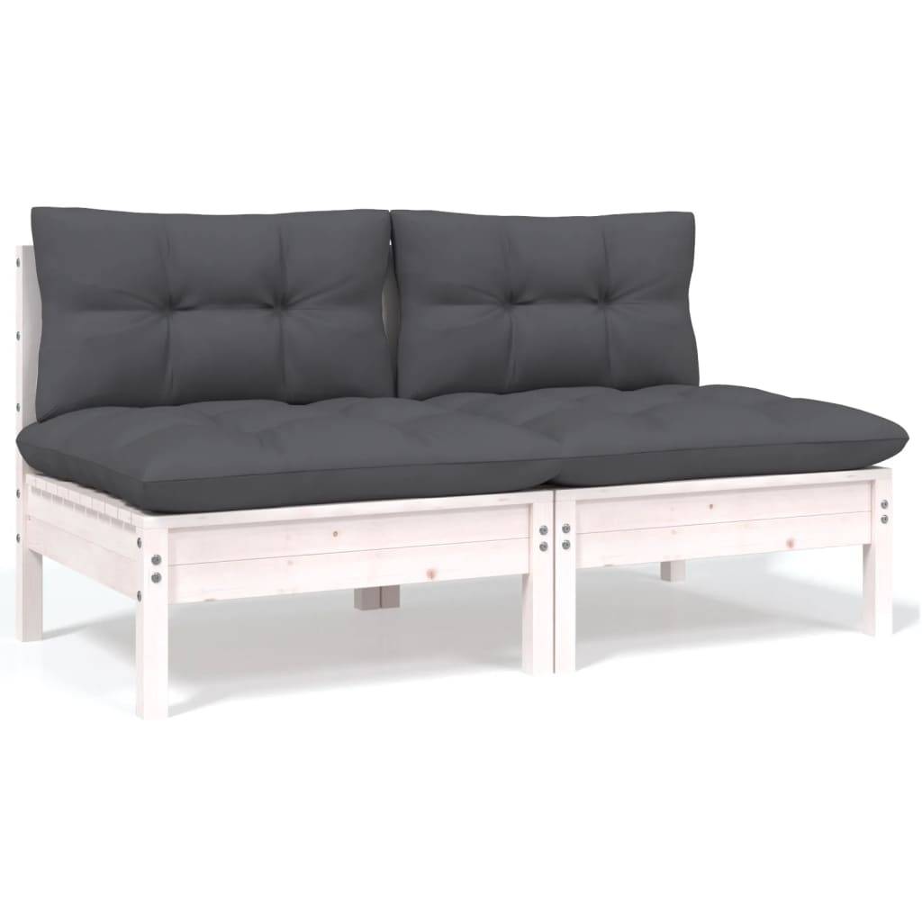 vidaXL 4-tlg. Garten-Lounge-Set mit Kissen Kiefer Massivholz
