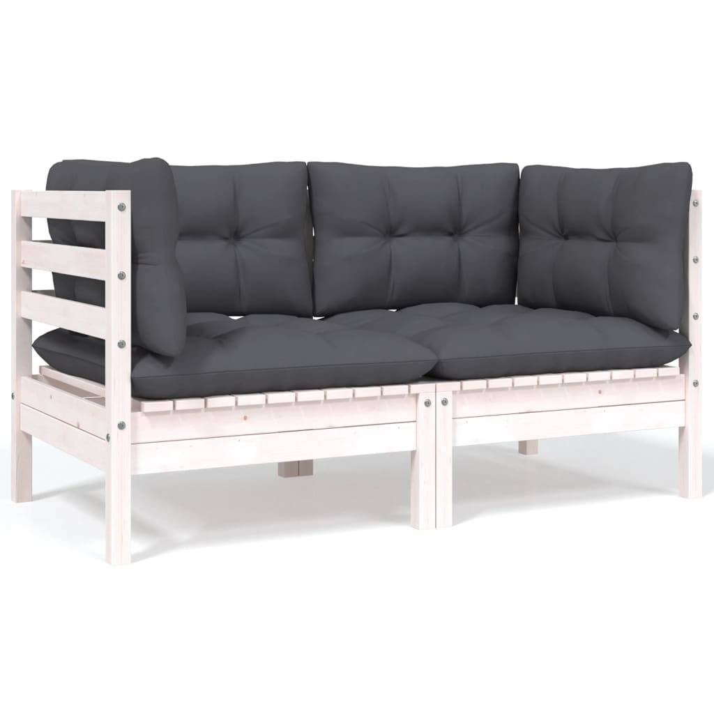vidaXL 4-tlg. Garten-Lounge-Set mit Kissen Kiefer Massivholz