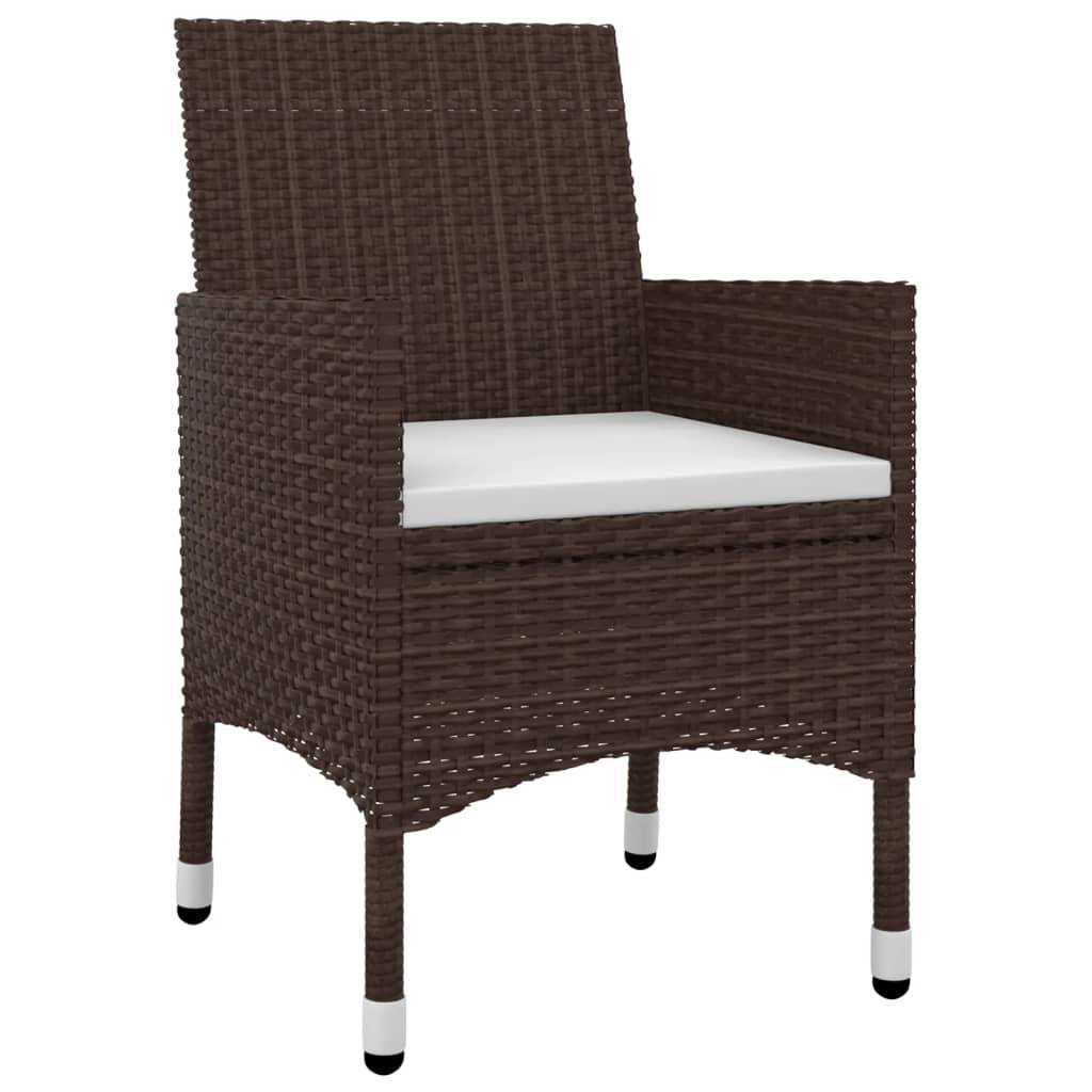 vidaXL 9-tlg. Garten-Essgruppe mit Auflagen Poly Rattan und Glas