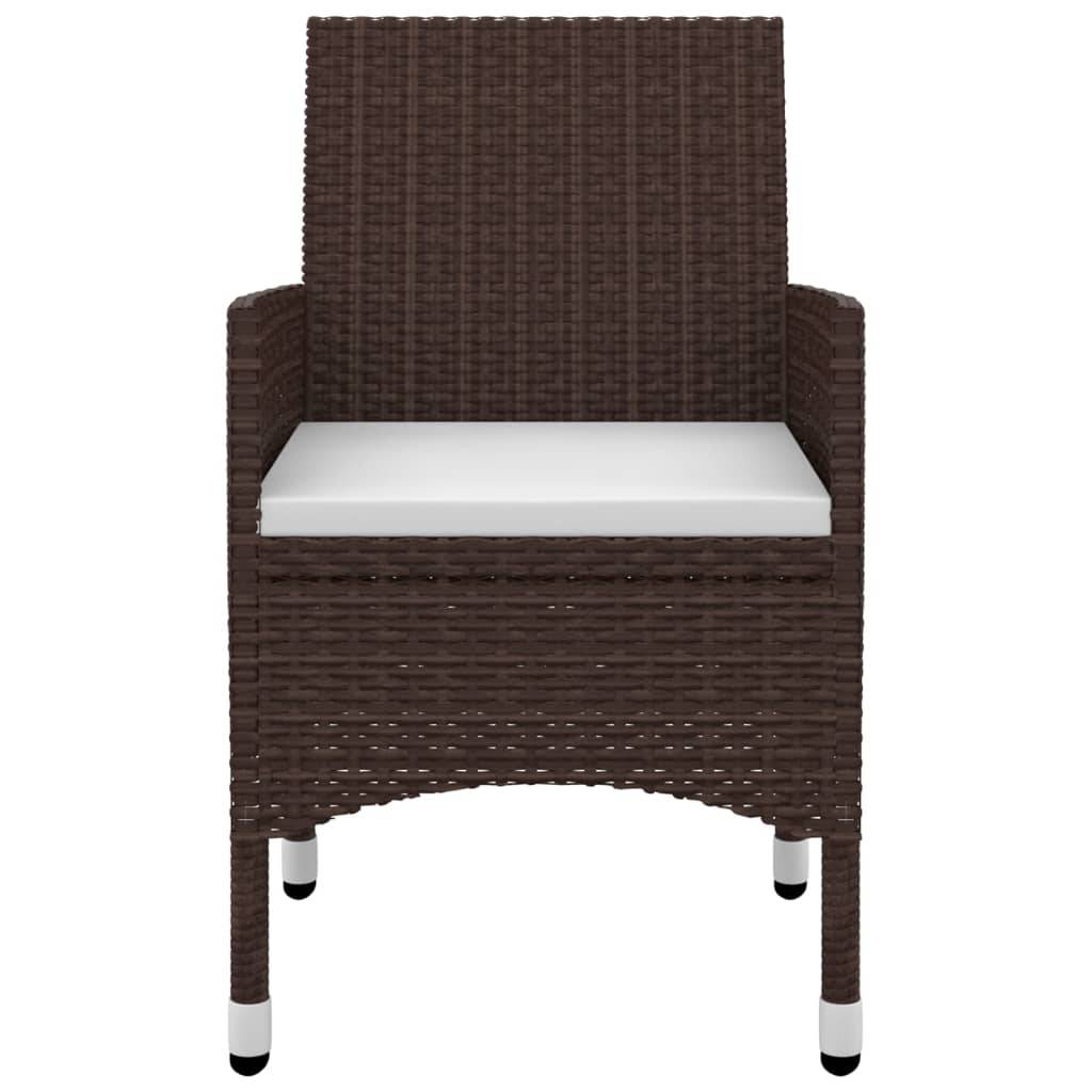vidaXL 9-tlg. Garten-Essgruppe mit Kissen Poly Rattan und Glas