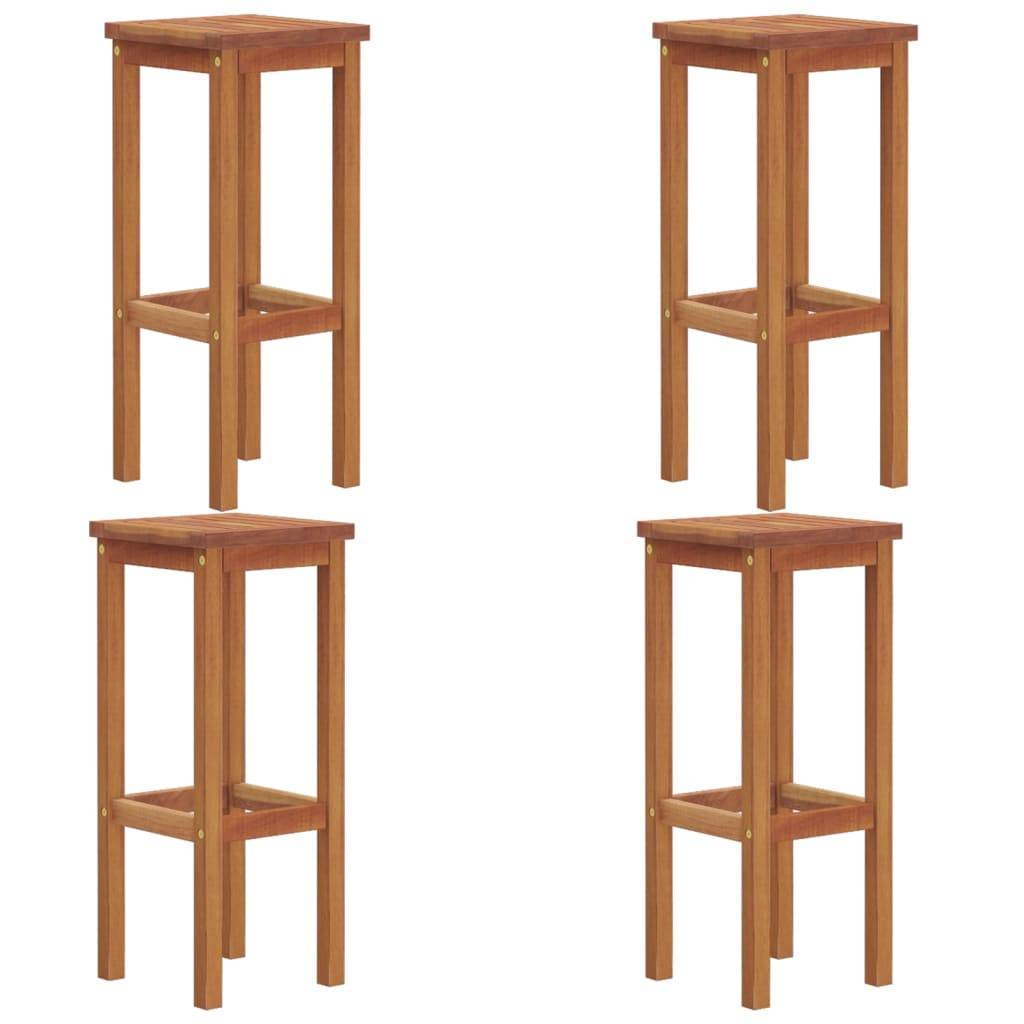 vidaXL Barhocker 4 Stk. Massivholz Akazie