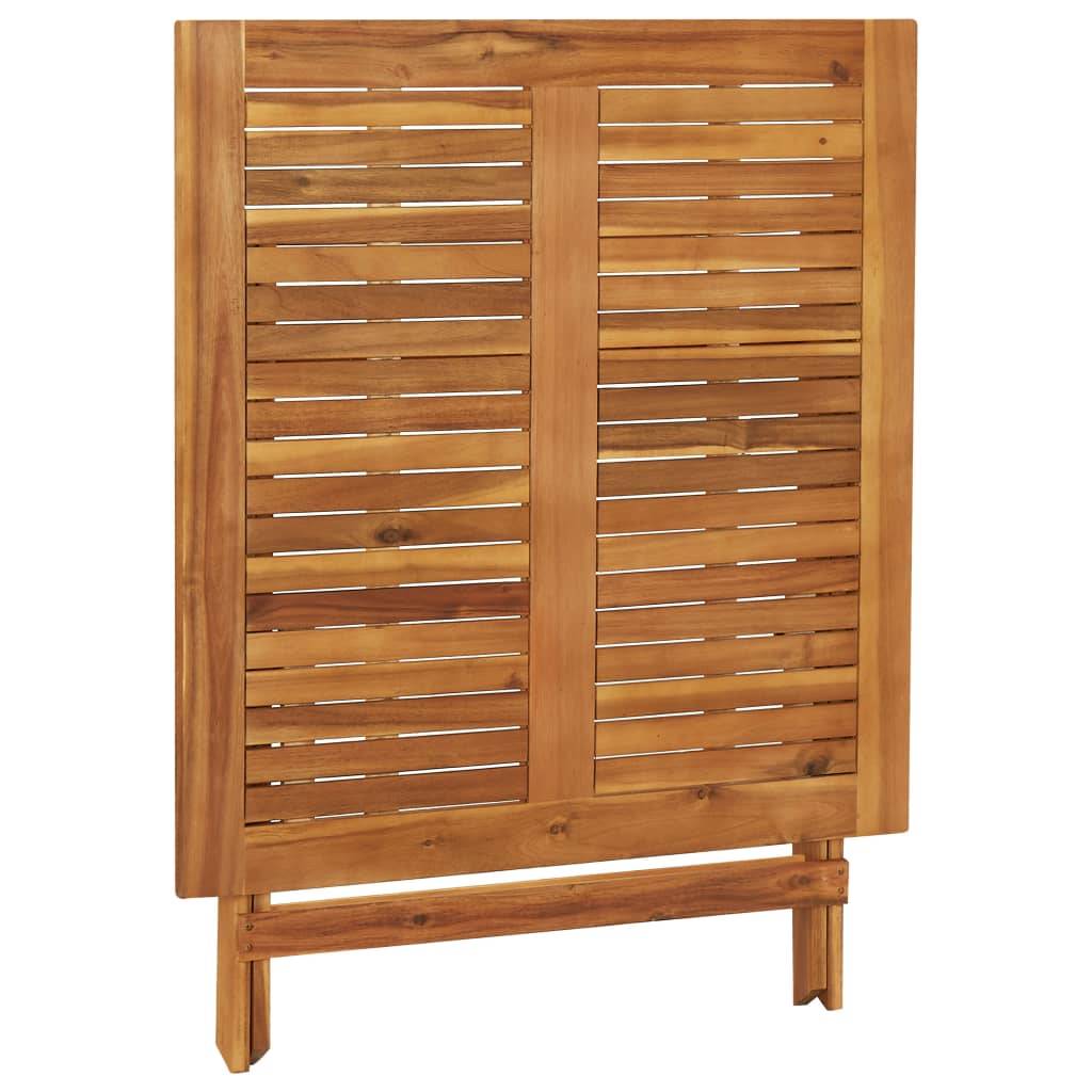 vidaXL Klappbarer Gartentisch 90x90x75 cm Massivholz Akazie