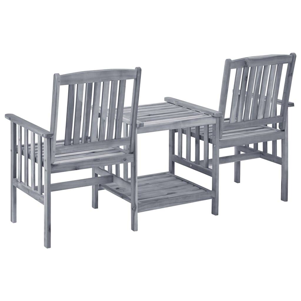 vidaXL Gartenstühle mit Teetisch 159x61x92 cm Massivholz Akazie