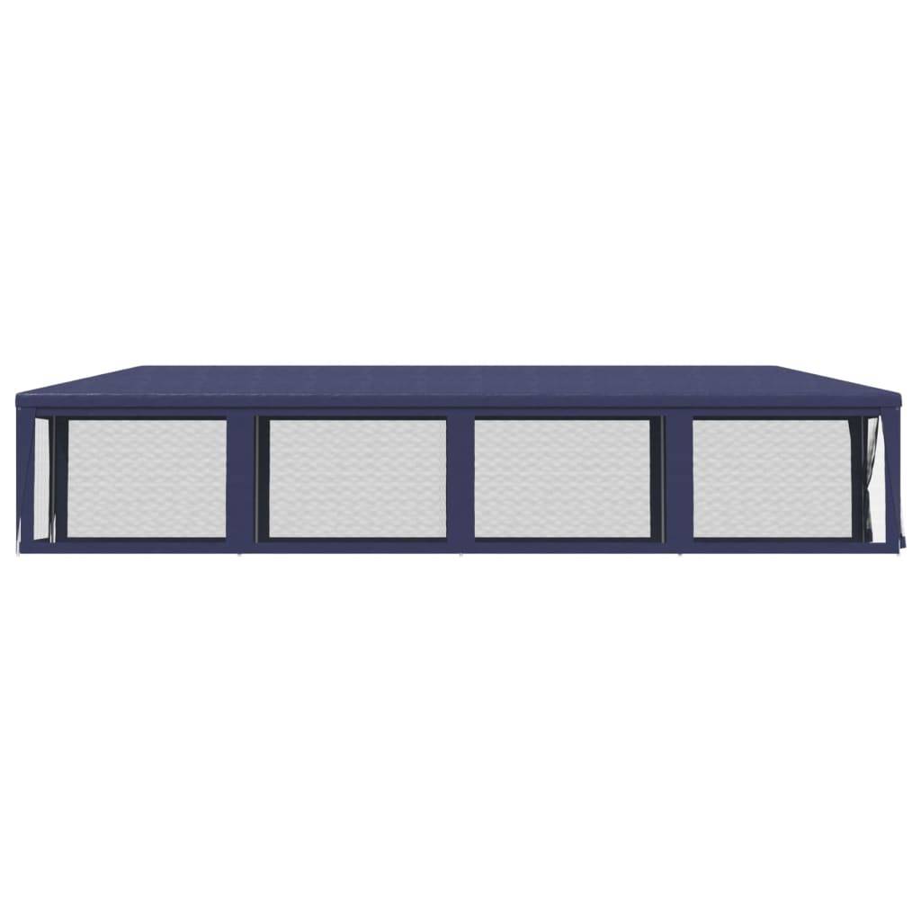 vidaXL Partyzelt mit 10 Mesh-Seitenwänden Blau 3x12 m HDPE