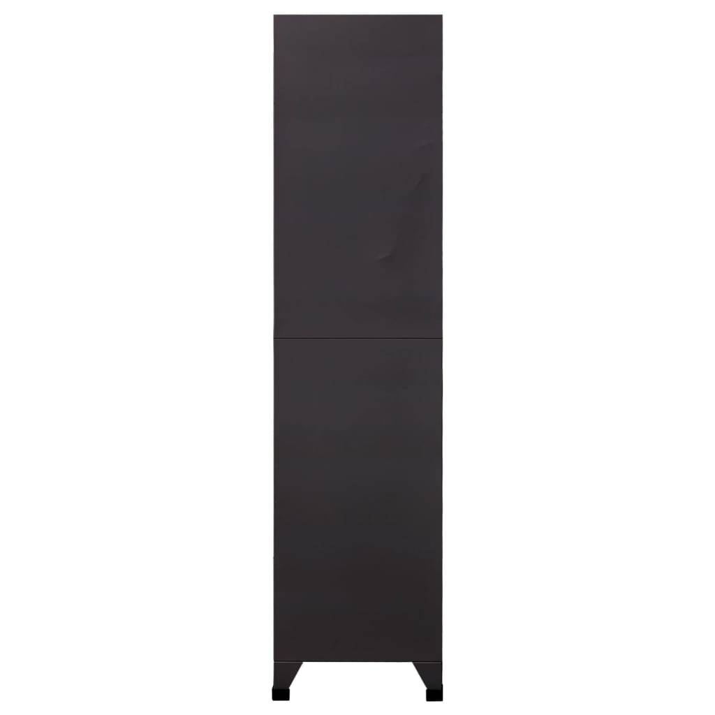 vidaXL Schließfachschrank Anthrazit und Rot 90x40x180 cm Stahl