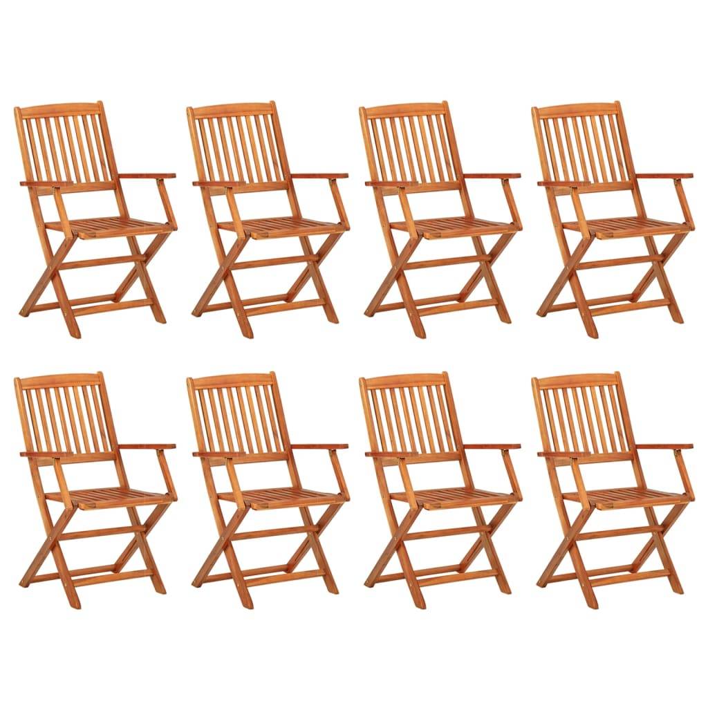 vidaXL 9-tlg. Garten-Essgruppe 180x90x75 cm Massivholz Akazie