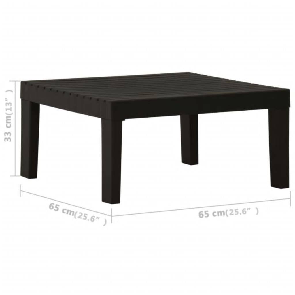 vidaXL 6-tlg. Garten-Lounge-Set mit Auflagen Kunststoff Grau
