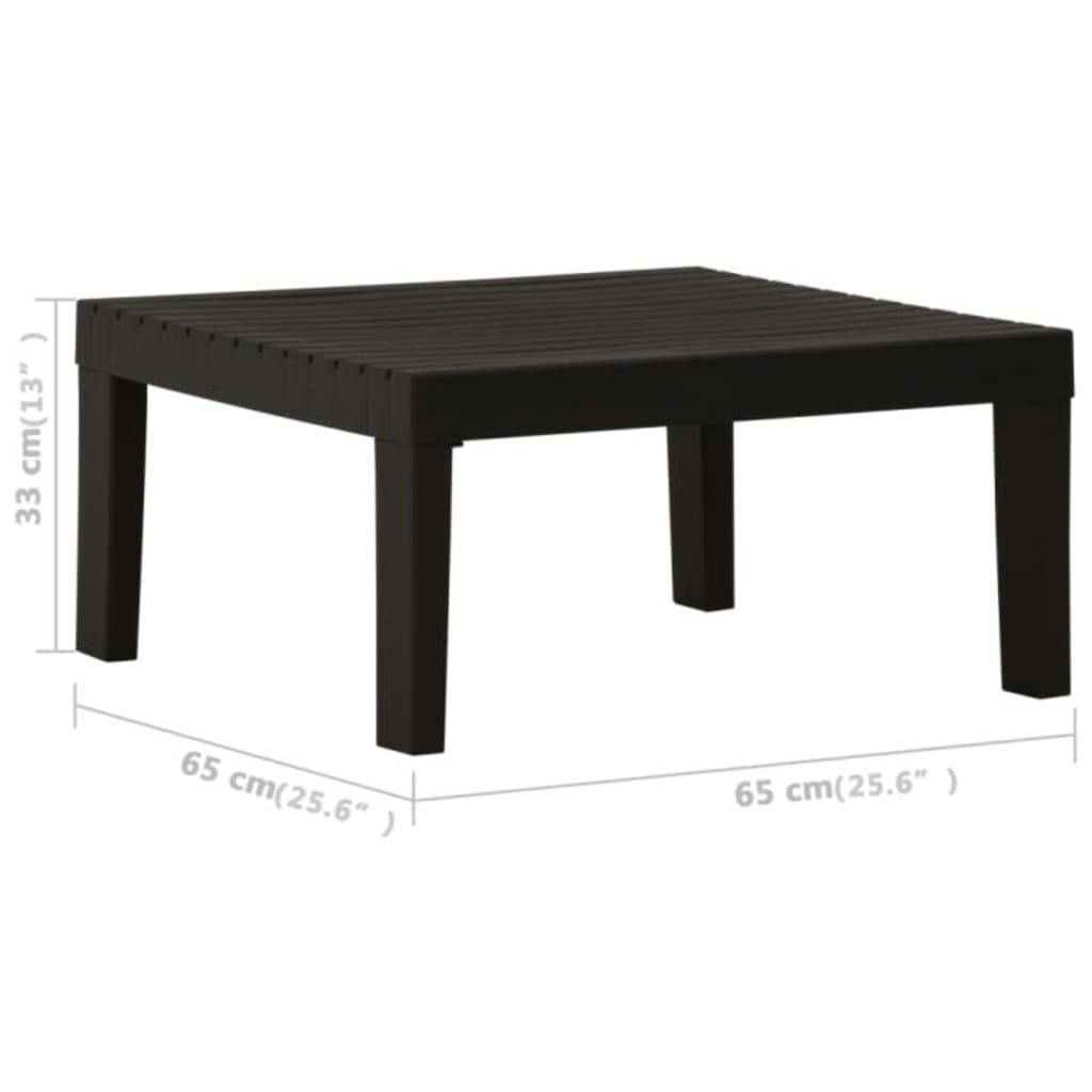 vidaXL 4-tlg. Garten-Lounge-Set mit Auflagen Kunststoff Grau