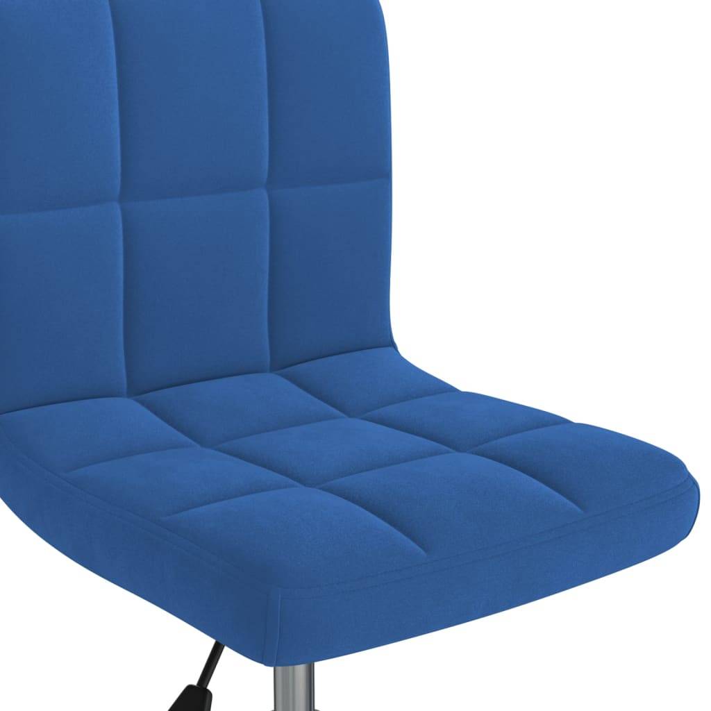 vidaXL Esszimmerstuhl Drehbar Blau Samt