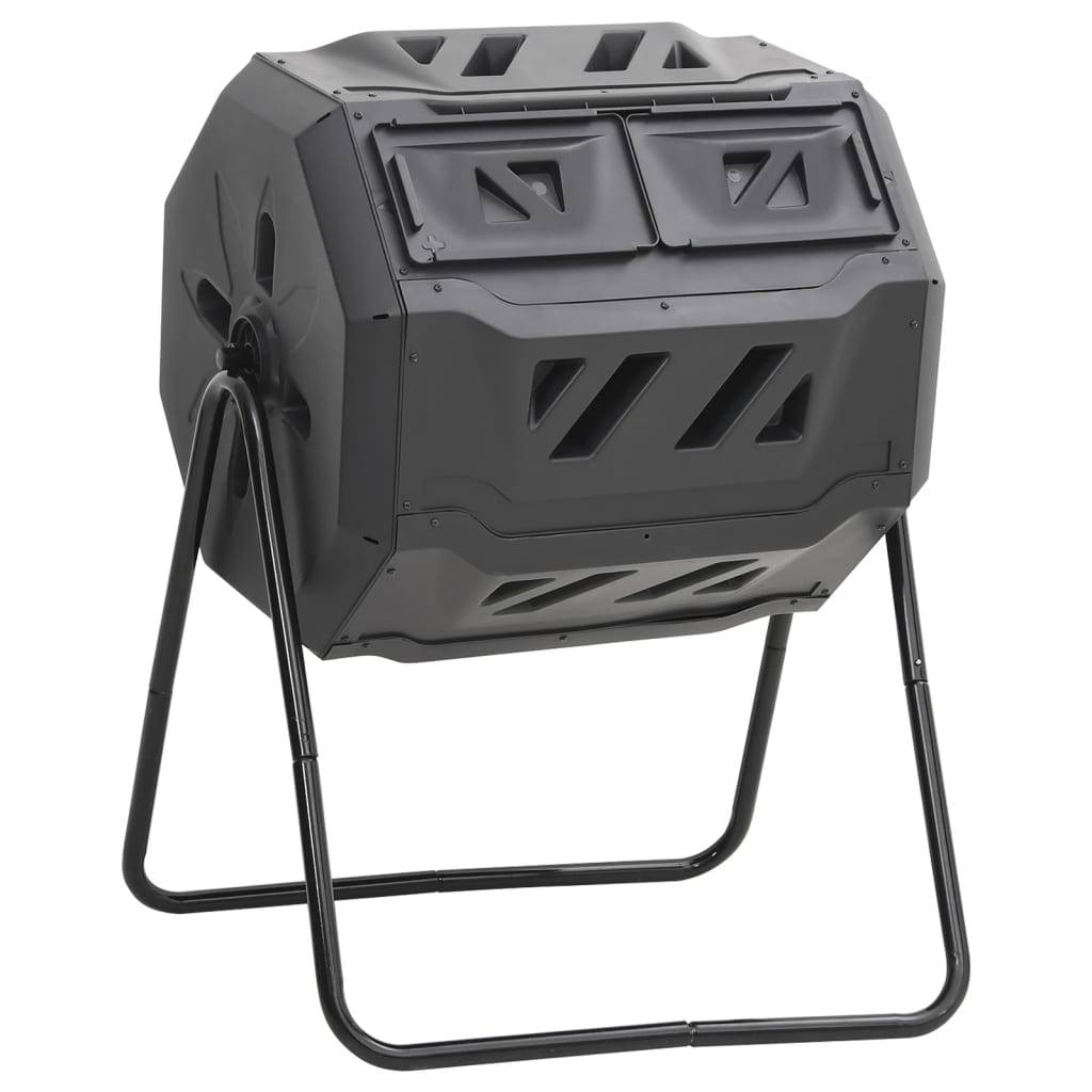 vidaXL Gartenkomposter Schwarz 73x64x95 cm 160 L