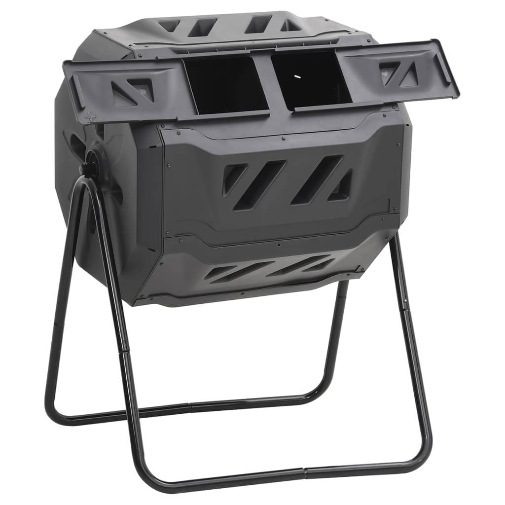 vidaXL Gartenkomposter Schwarz 73x64x95 cm 160 L