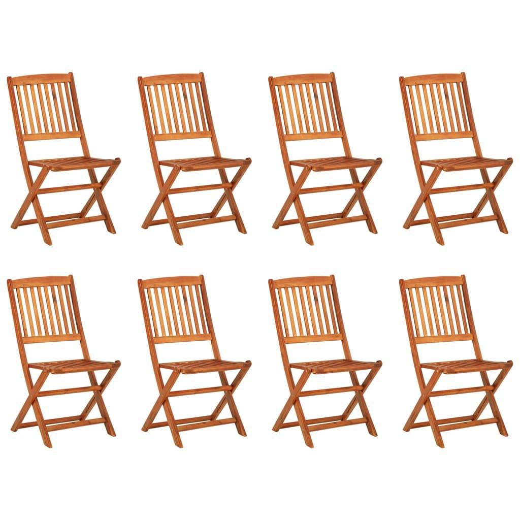 vidaXL 9-tlg. Garten-Essgruppe 220x90x75 cm Massivholz Akazie