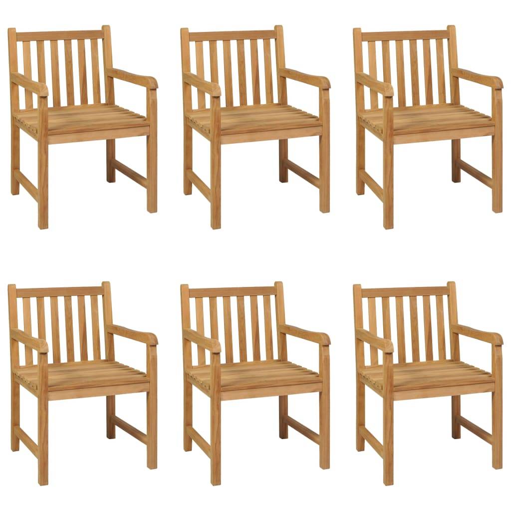 vidaXL 7-tlg. Garten-Essgruppe Massivholz Teak
