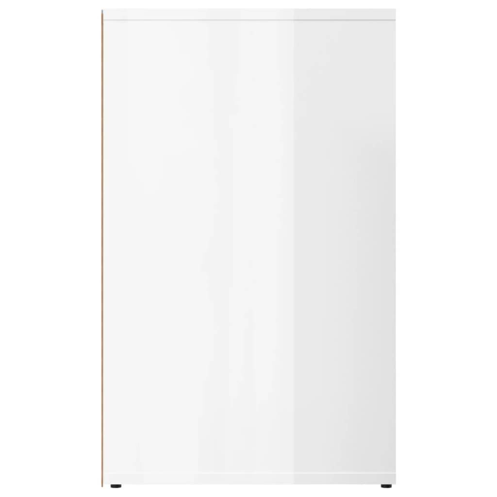 vidaXL Regal für Schminktisch Hochglanz-Weiß 80x40x65 cm Holzwerkstoff