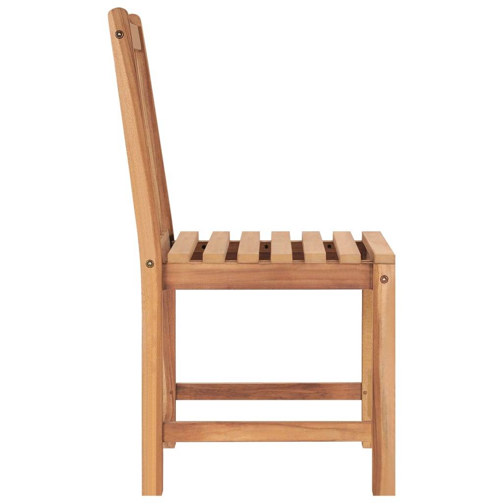 vidaXL Gartenstühle 2 Stk. Massivholz Teak
