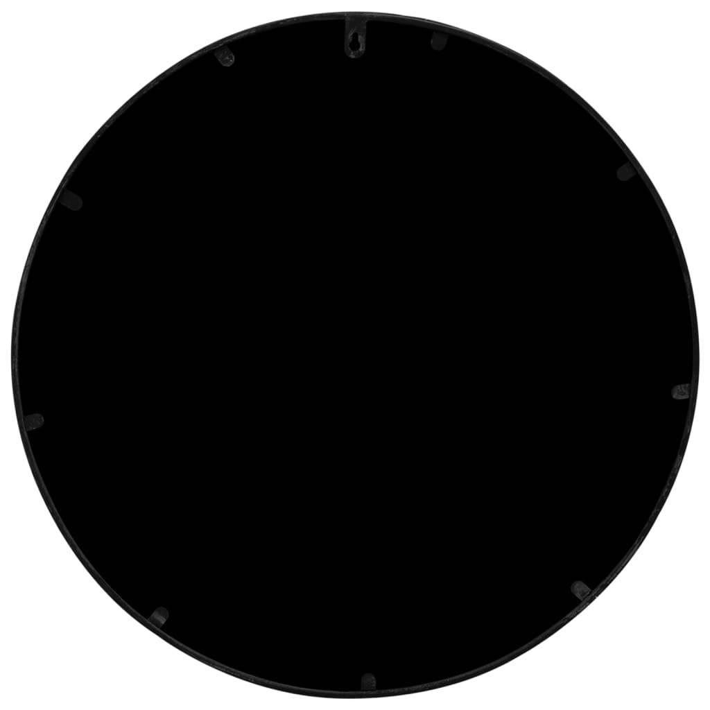 vidaXL Spiegel Schwarz 40x3 cm Eisen Rund für Innenbereich