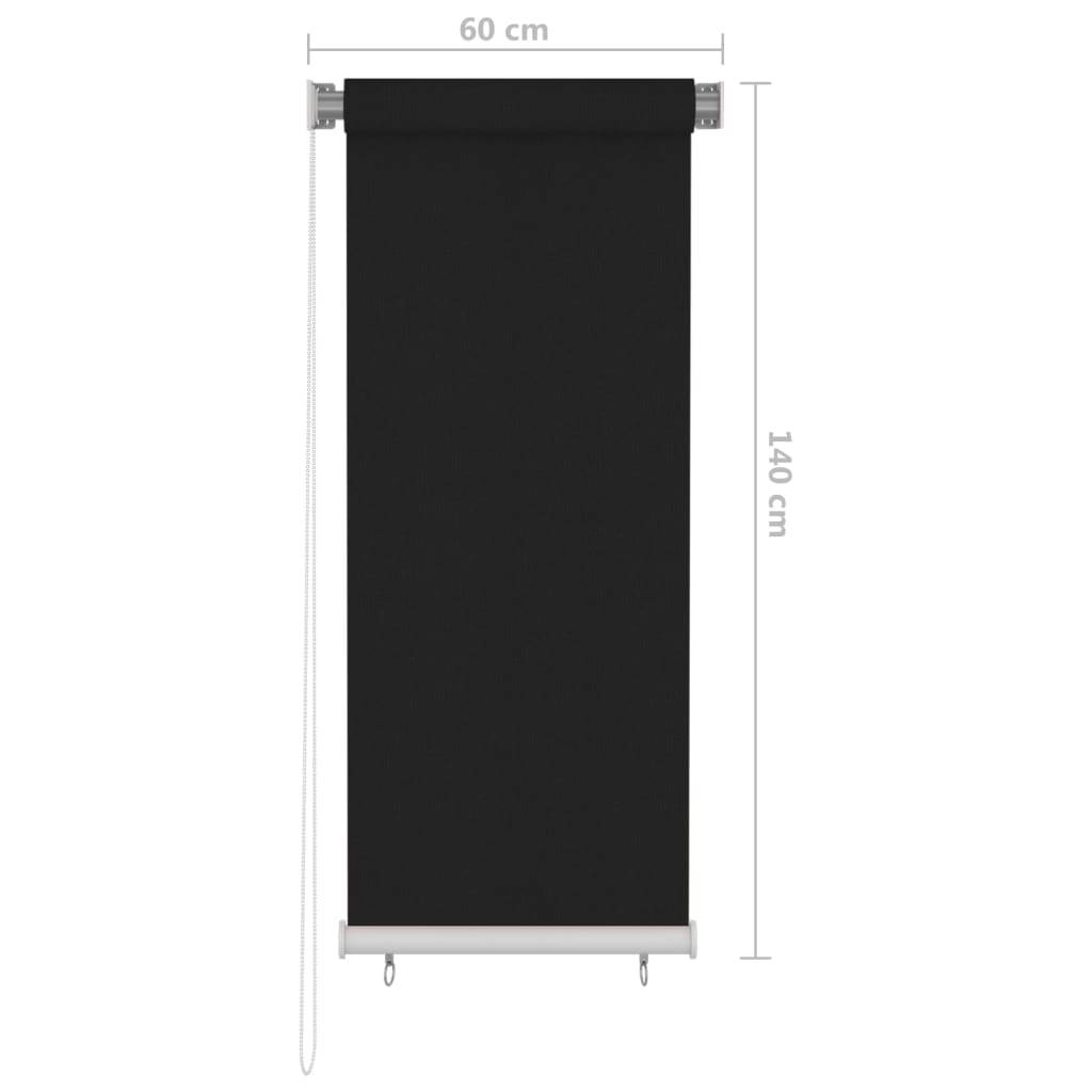 vidaXL Außenrollo 60x140 cm Schwarz