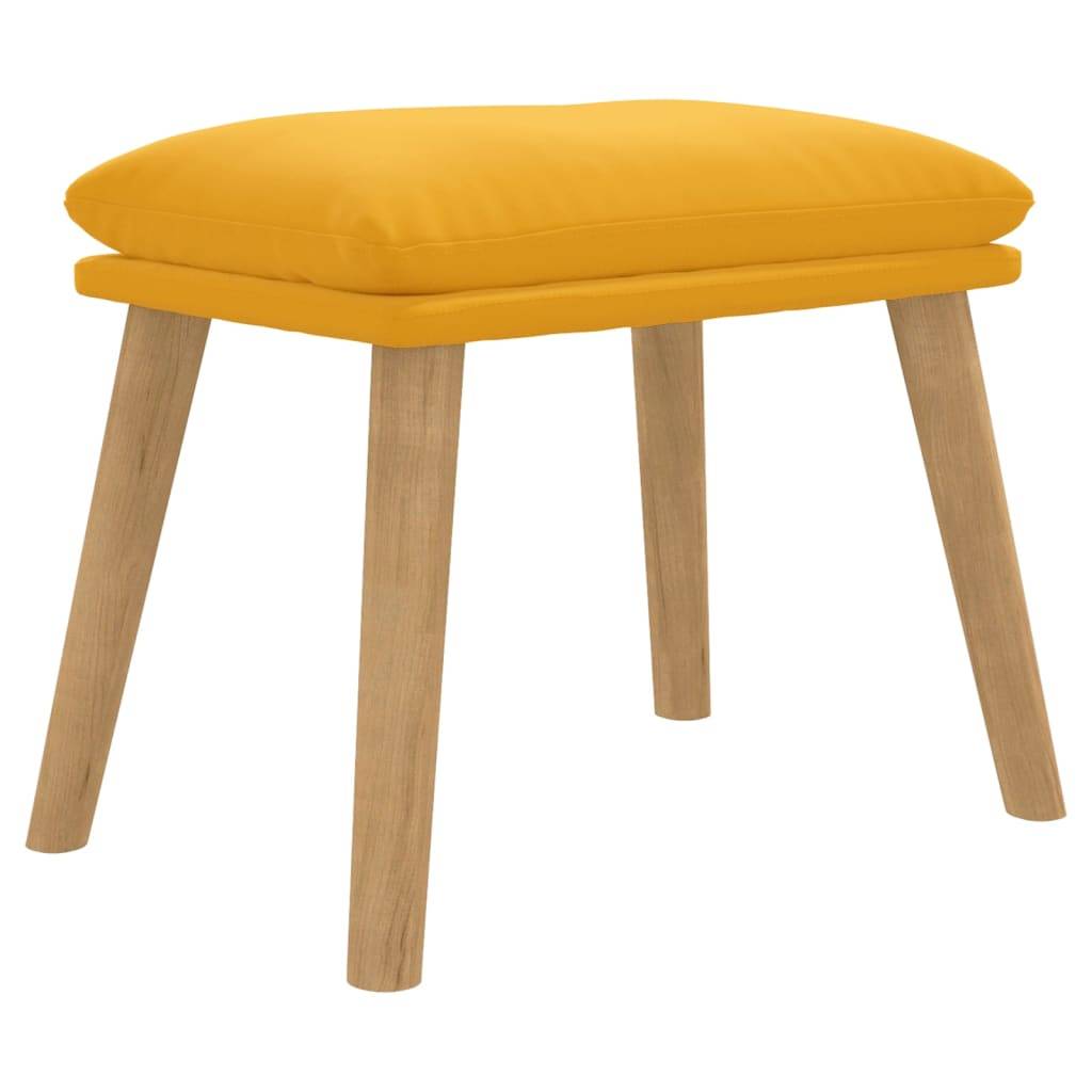 vidaXL Fußhocker Senfgelb 45x29,5x35 cm Samt