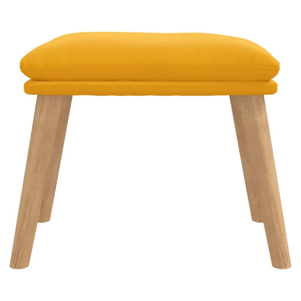 vidaXL Fußhocker Senfgelb 45x29,5x35 cm Samt