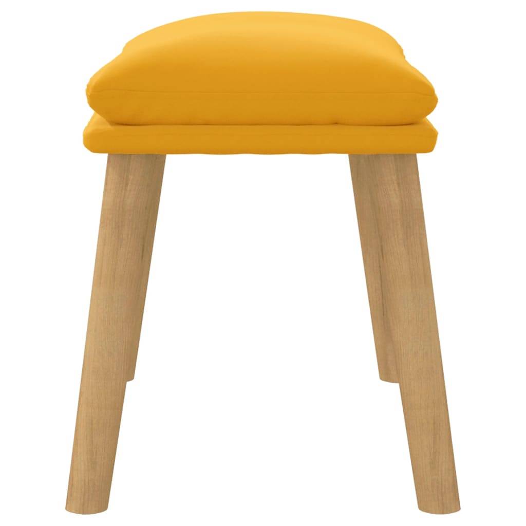 vidaXL Fußhocker Senfgelb 45x29,5x35 cm Samt