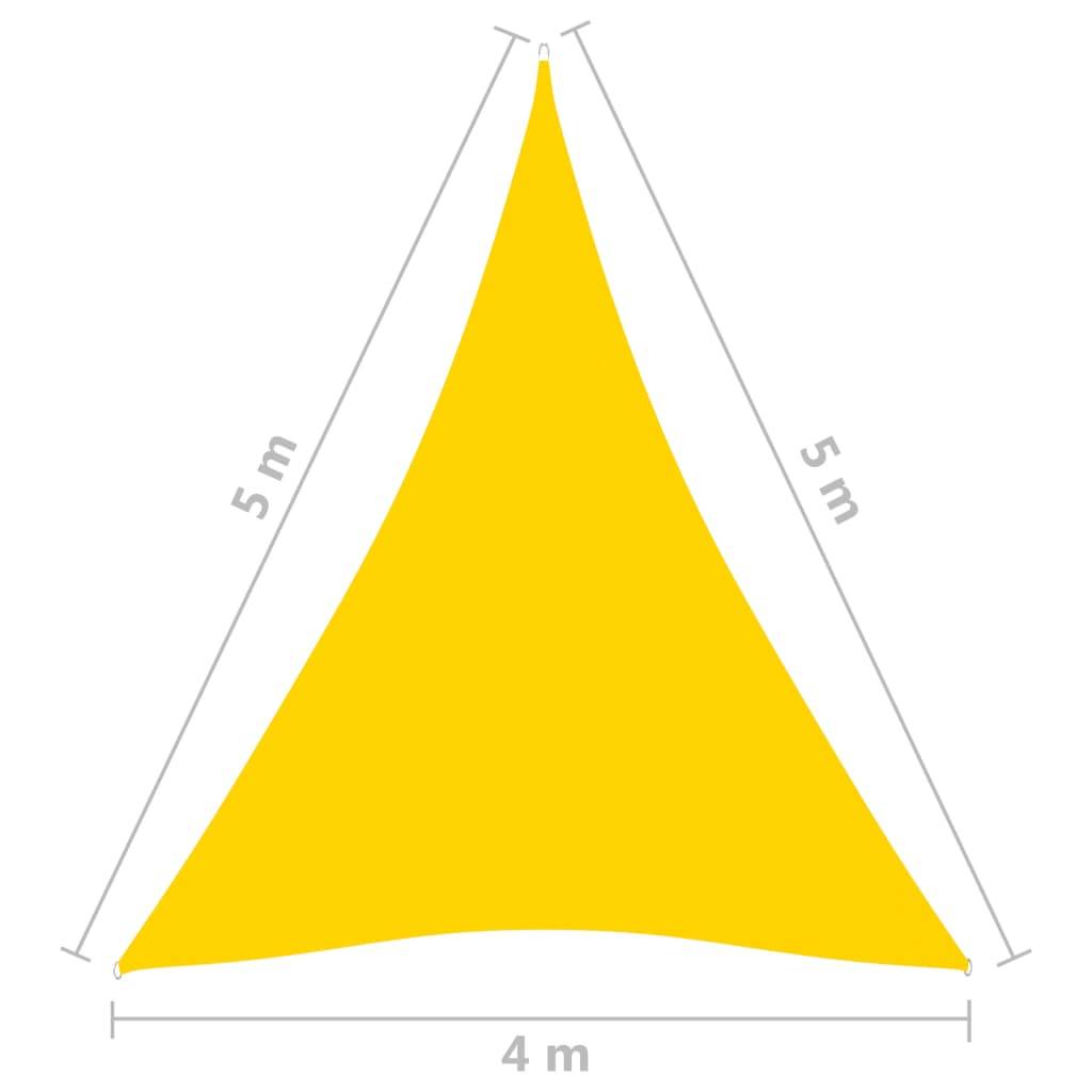 vidaXL Sonnensegel Oxford-Gewebe Dreieckig 4x5x5 m Gelb