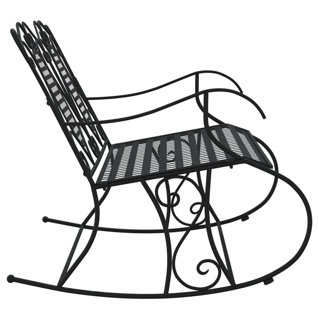 vidaXL Schaukelbank 2-Sitzer 113 cm Schwarz Stahl