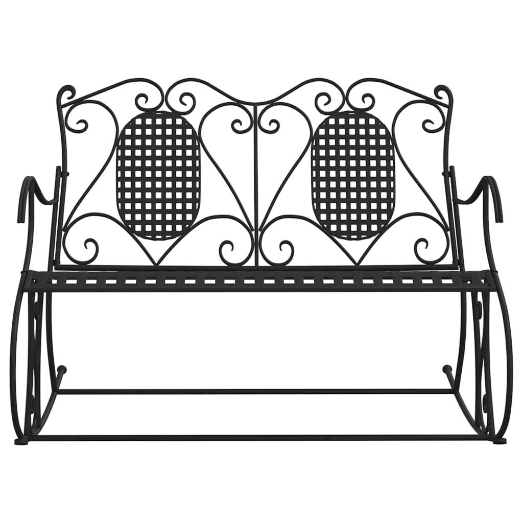 vidaXL Schaukelbank 2-Sitzer 113 cm Schwarz Stahl