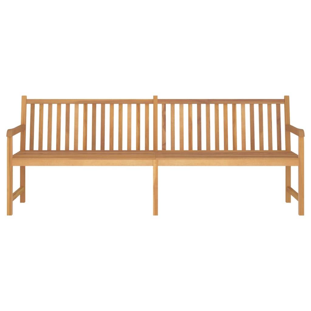 vidaXL Gartenbank 228 cm Massivholz Teak