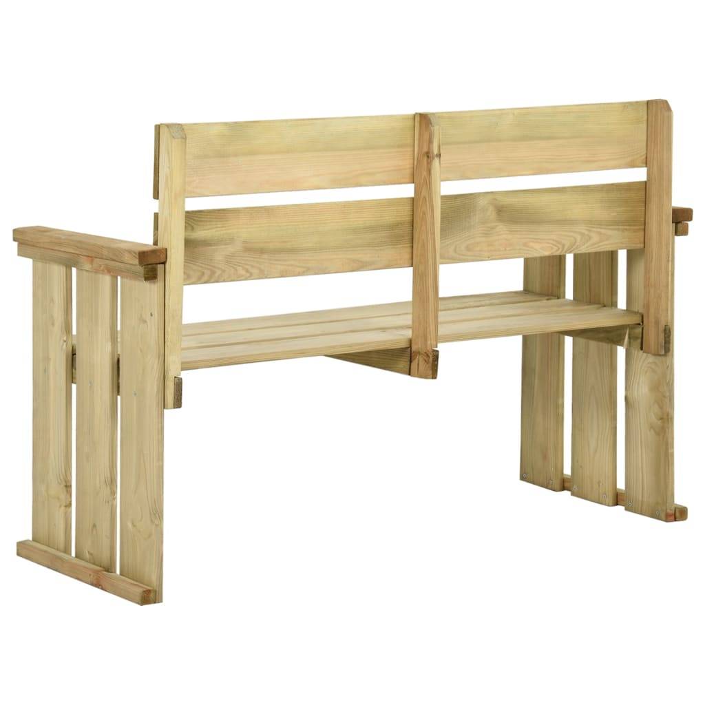 vidaXL Gartenbank 121 cm Kiefernholz Imprägniert
