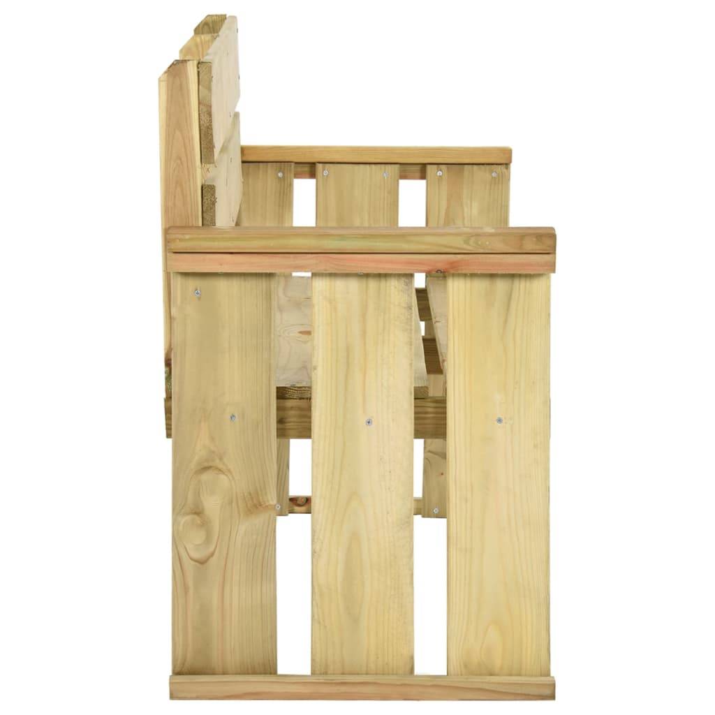 vidaXL Gartenbank 121 cm Kiefernholz Imprägniert