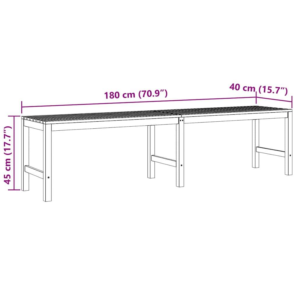 vidaXL Gartenbank 180 cm Massivholz Teak