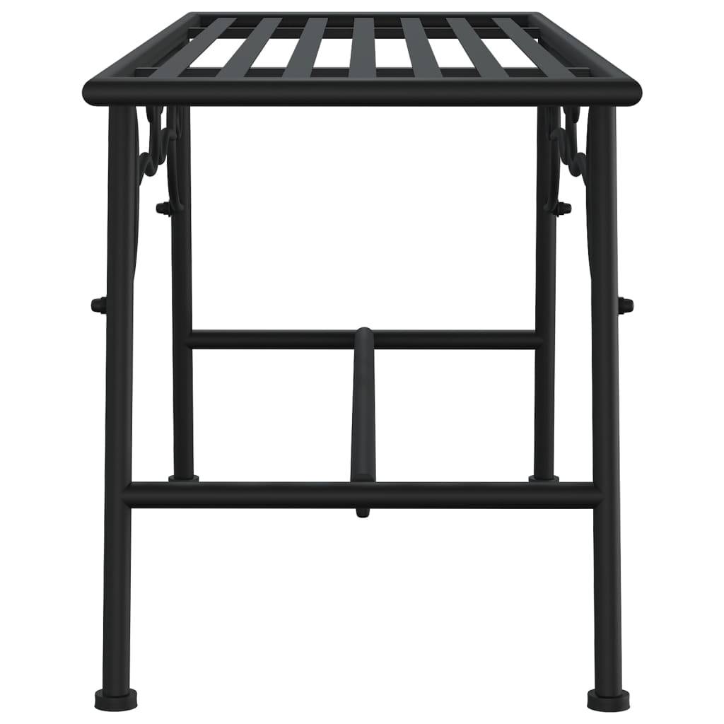 vidaXL Baumbank 110 cm Schwarz Stahl