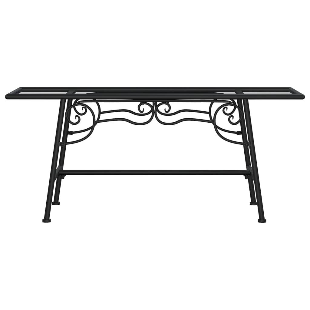 vidaXL Baumbank 110 cm Schwarz Stahl