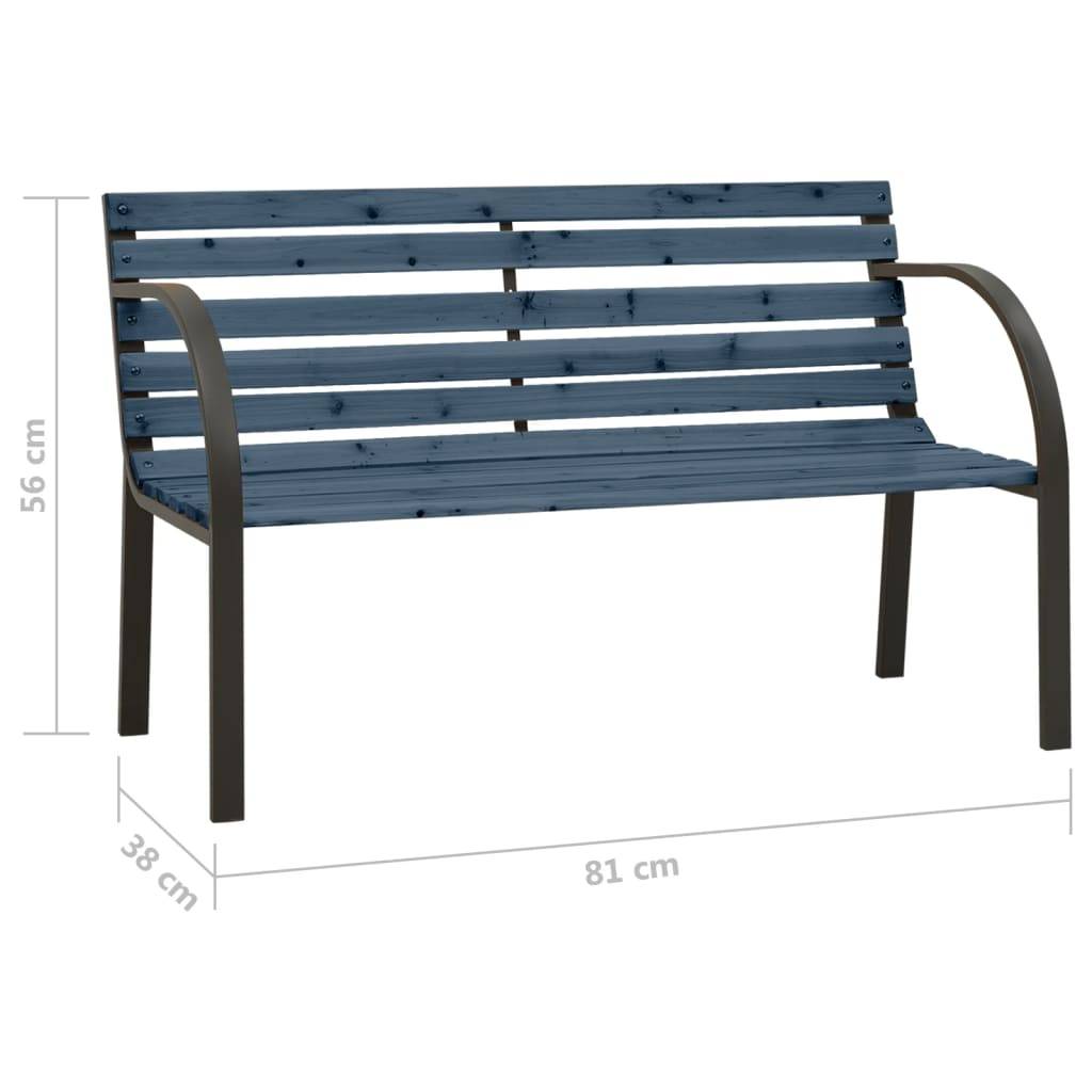 vidaXL Kinder-Gartenbank 81 cm Chinesisches Tannenholz Grau