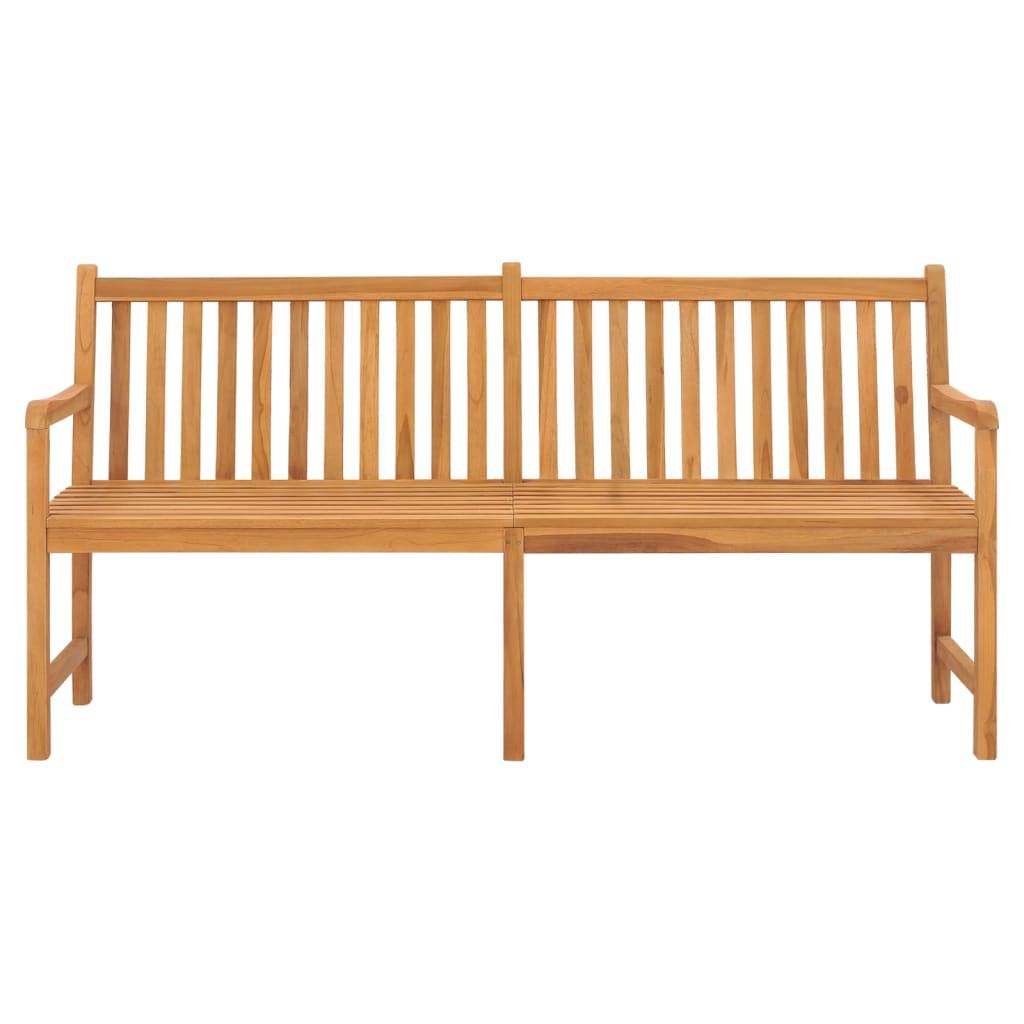 vidaXL Gartenbank 180 cm Massivholz Teak