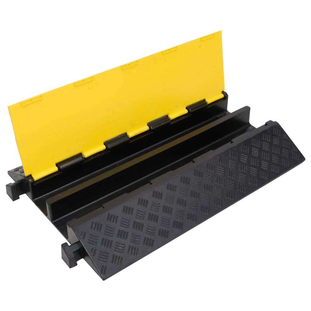 vidaXL Kabelbrücke 2 Kanäle Gummi 90 cm