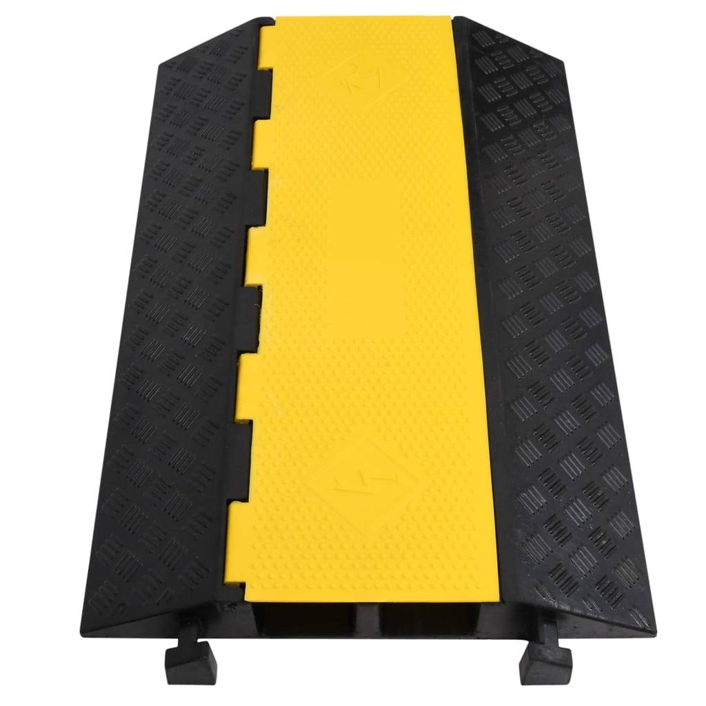vidaXL Kabelbrücke 2 Kanäle Gummi 90 cm