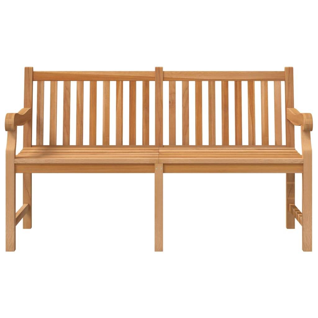 vidaXL Gartenbank 150 cm Massivholz Teak