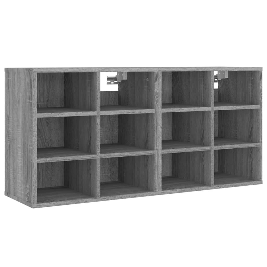 vidaXL Schuhregale 2 Stk. Grau Sonoma 52,5x30x50 cm