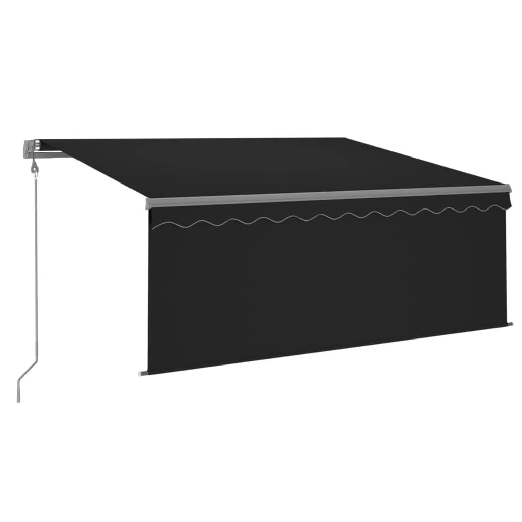 vidaXL Markise Automatisch Einziehbar mit Volant 3x2,5 m Anthrazit