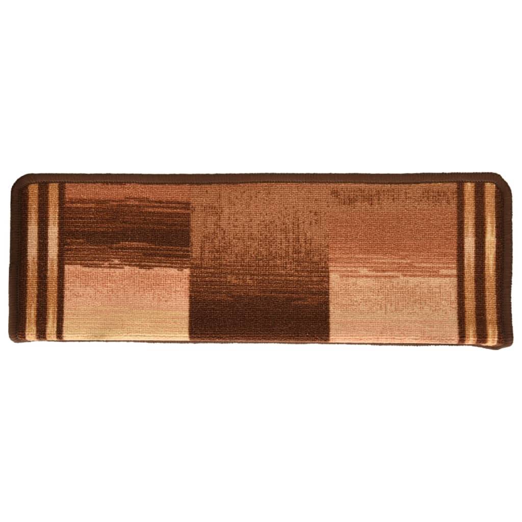 vidaXL Stufenmatten Selbstklebend 5 Stk. 65x21x4 cm Braun