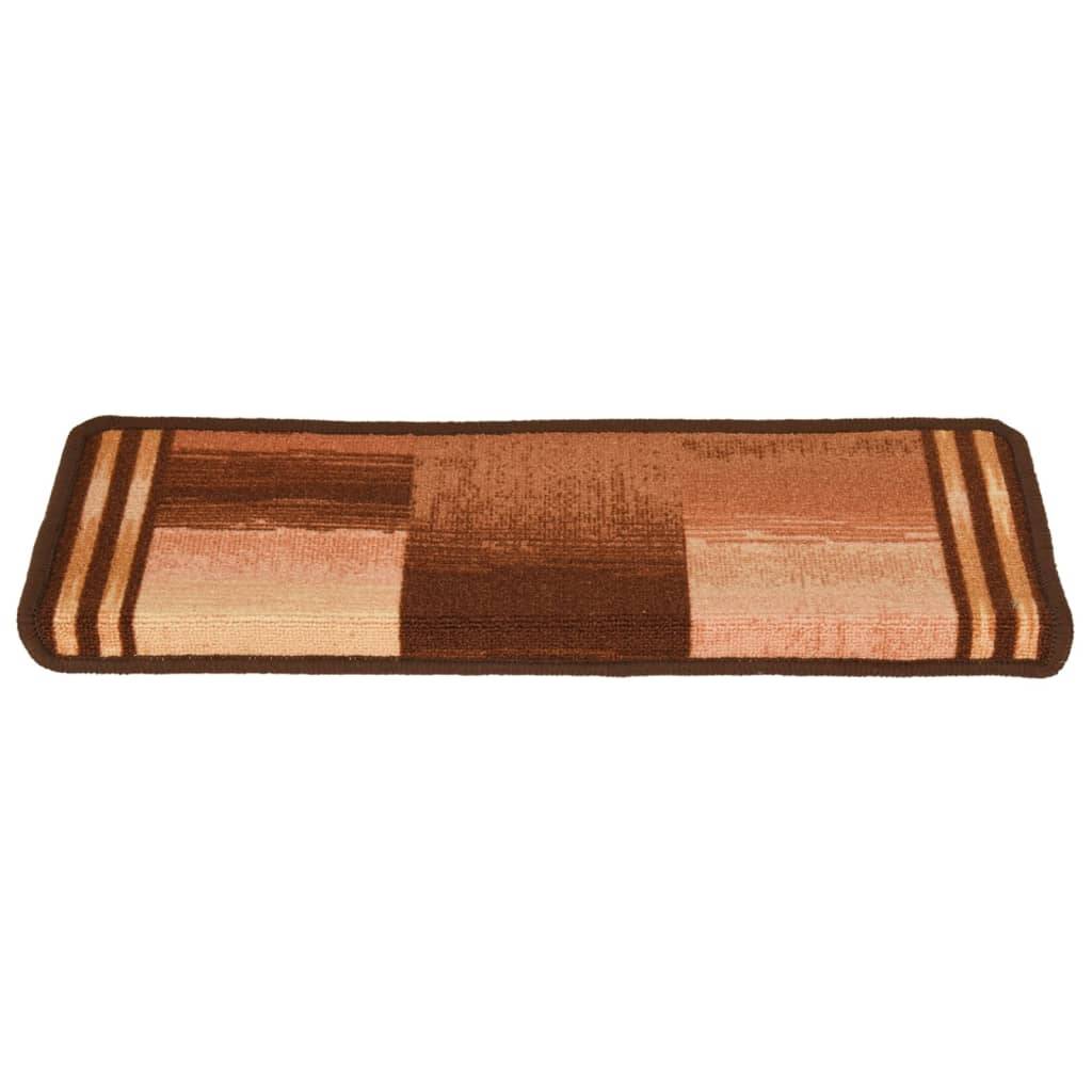 vidaXL Stufenmatten Selbstklebend 5 Stk. 65x21x4 cm Braun