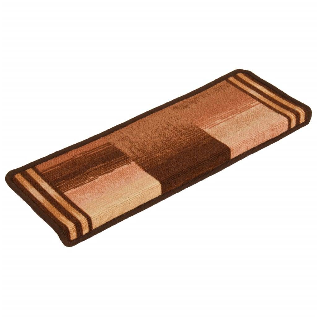 vidaXL Stufenmatten Selbstklebend 5 Stk. 65x21x4 cm Braun