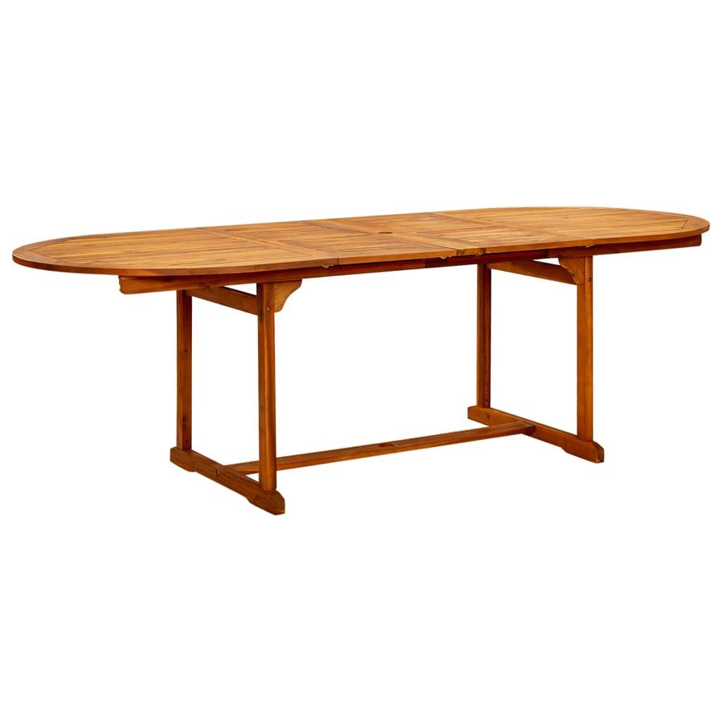 vidaXL Garten-Esstisch (160-240)x100x75 cm Massivholz Akazie