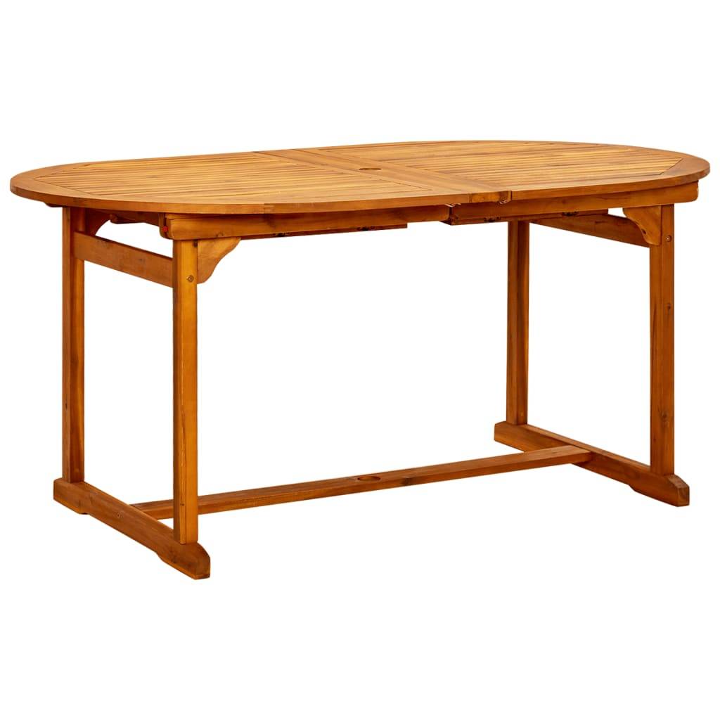 vidaXL Garten-Esstisch (160-240)x100x75 cm Massivholz Akazie