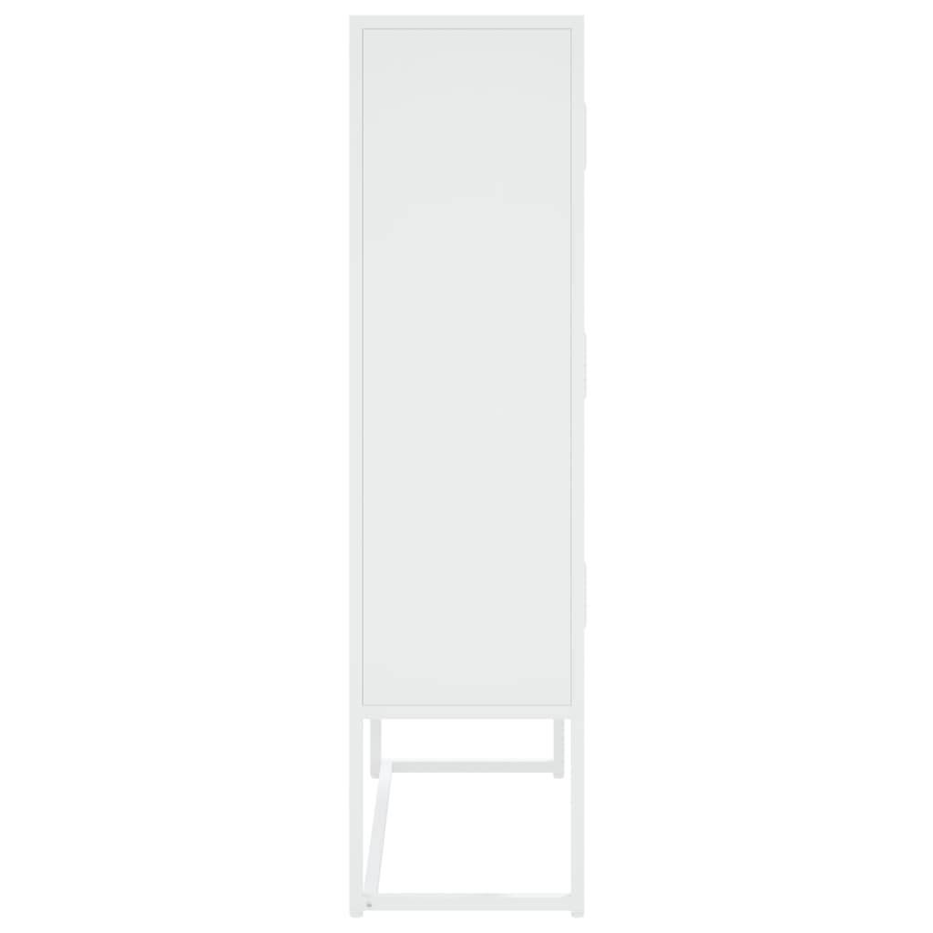 vidaXL Highboard Weiß 80x35x135 cm Stahl