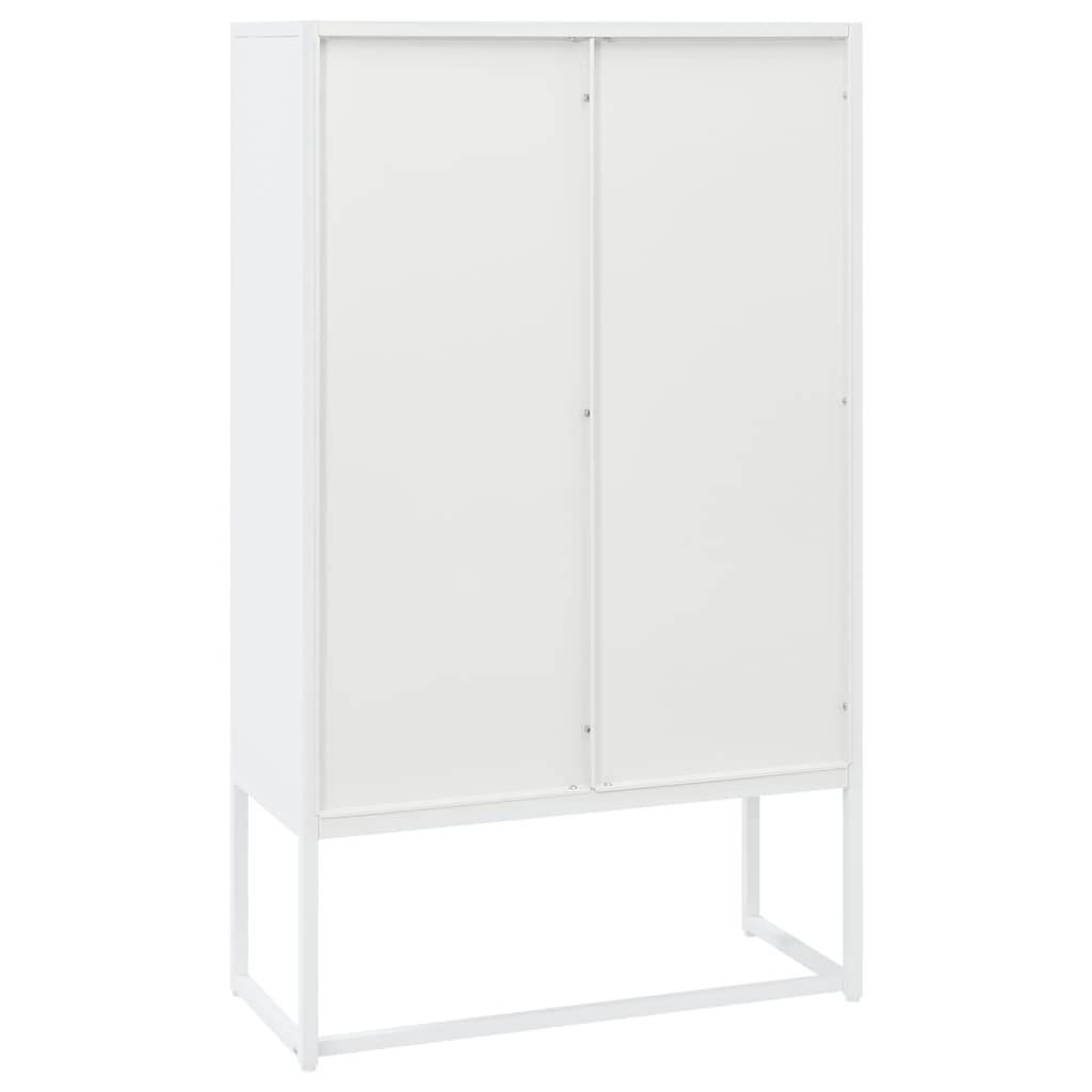 vidaXL Highboard Weiß 80x35x135 cm Stahl