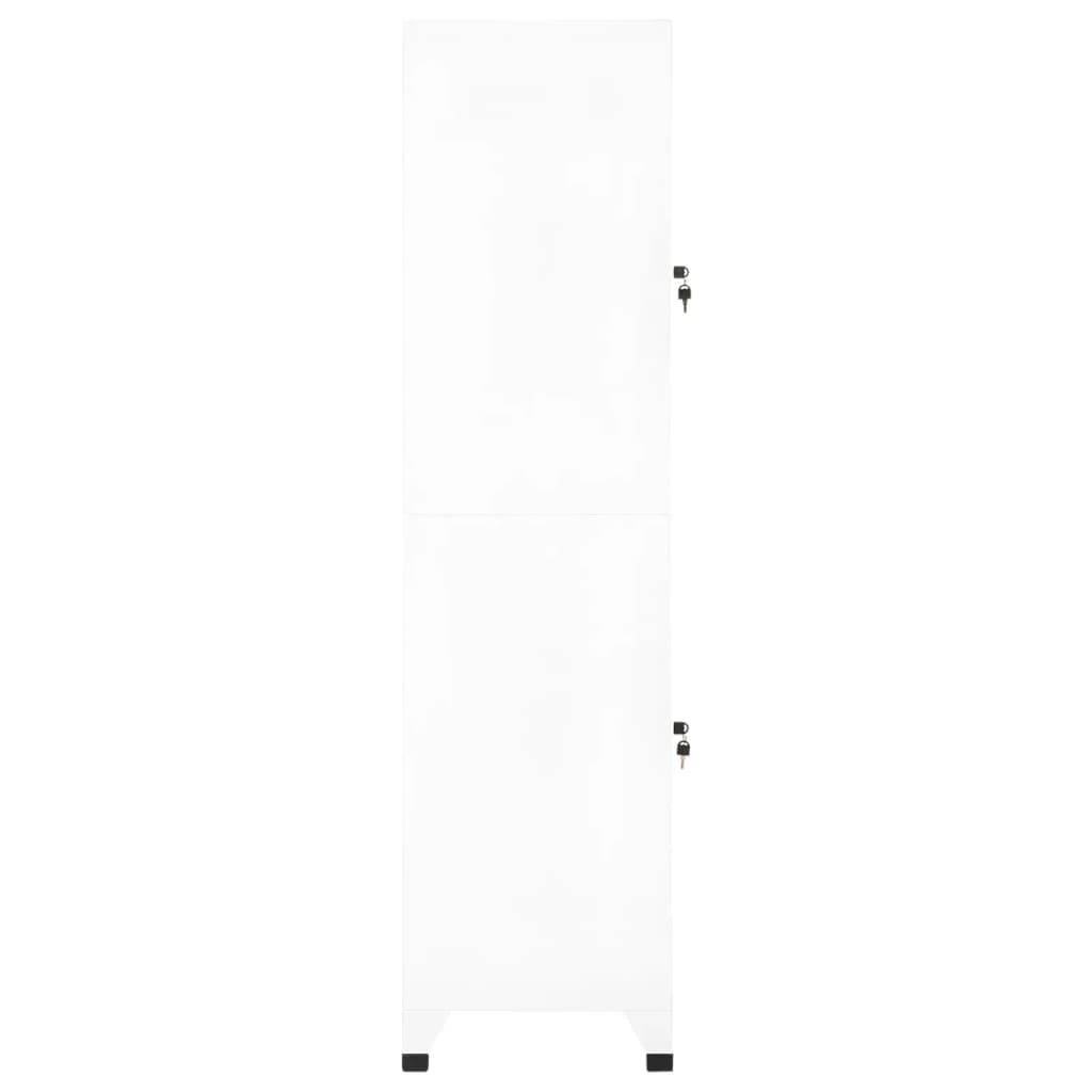 vidaXL Schließfachschrank Weiß 38x45x180 cm Stahl